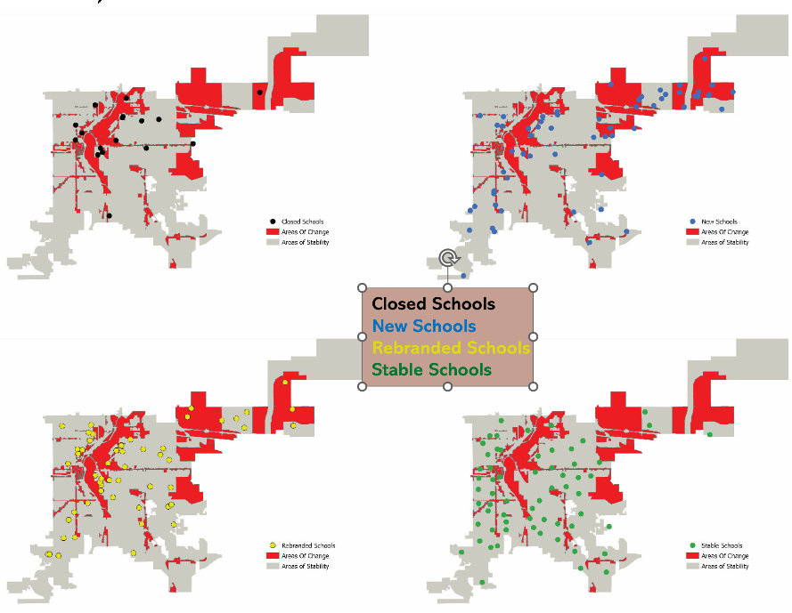Map of Denver school closures