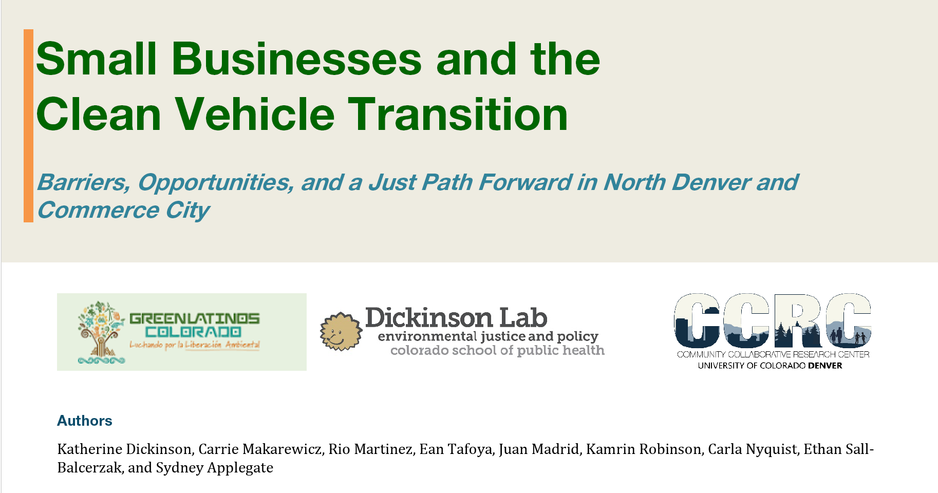 Small Businesses and the Clean Vehicle Transition report